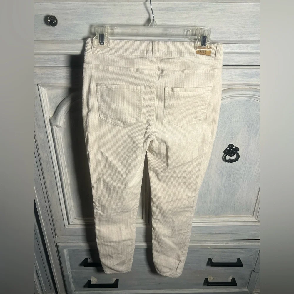 Paige Hoxton‎ Ankle Cream Off White Corduroy Pants Slim